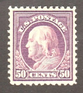 Scott#517 MNH OG 1917 Fifty Cent Red Violet Franklin Flat Plate Perf 11 Centered - Picture 1 of 3