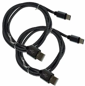 2X Cable De Datos USB-C USB-C De Aluminio Para Motorola Moto G34 5G - Imagen 1 de 5