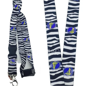 NBA Golden State Warriors Clip On Keychain Lanyard (zebra Print) - Picture 1 of 8