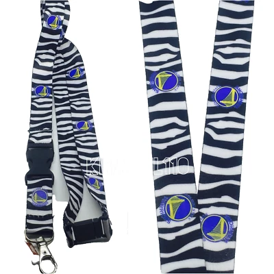 NBA Golden State Warriors Clip On Keychain Lanyard (zebra Print) - Image 1 of 4