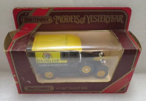 MATCHBOX YESTERYEAR Y-5 1927 TALBOT VAN DUNLOP TYRES OLD SHOP STOCK - Picture 1 of 4