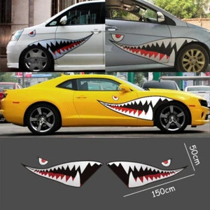 Tiger Shark Teeth Fighter 49" X 20" War Hawk Warhawk Sticker Decal Vinyl Flying - Picture 1 of 9