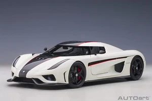 1:18 Autoart Koenigsegg Regera in White / Black Carbon / Red Accents Brand New - Picture 1 of 7
