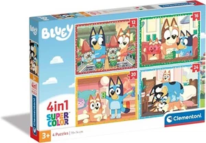 Puzzle Clementoni Bluey 4 en 1 súper color (12, 16, 20, 24 piezas) nuevo regalo para niños 3+ - Imagen 1 de 6