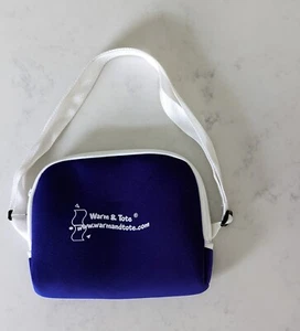 Bolsa de almuerzo aislada púrpura azulada cálida y de mano - Imagen 1 de 6