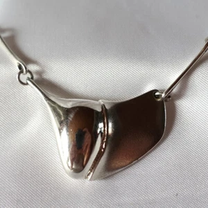 Schönes Lapponia Collier 925 Silber Finnland 1991 Kette Modernist / CU 230(37) - Bild 1 von 6