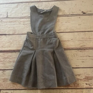 Dennis Gray School Uniform Short Sleeve Dress Girls 7 Made In USA - Picture 1 of 6