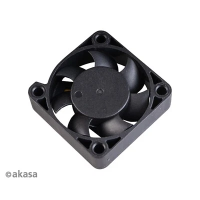 Akasa 4cm 40mm Black PC Chassis Fan with 3-Pin 12v 40x40x10mm 5400rpm 5.52CFM - Image 1 of 3