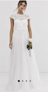 Brand New lace and Chiffon wedding Dress Size 10 - Picture 1 of 13