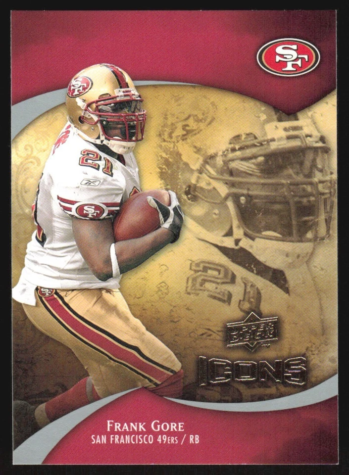 2009 Upper Deck Icons Frank Gore #20 San Francisco 49ers - Image 1 of 2