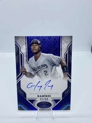 HANLEY RAMIREZ 2025 TOPPS TIER ONE ЛУЧШИЕ ИСПОЛНИТЕЛИ СИНЯЯ ФОЛЬГА С АВТОГРАФОМ /99 Q5686 - Изображение 1 из 2