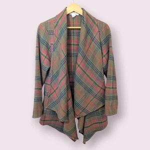 Lochcarron Scottish Wool Kennedy Weathered Tartan Open Front Cardigan Jacket M - Picture 1 of 13
