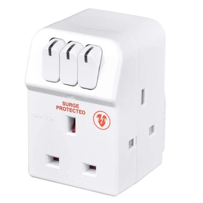 Triple Outlet Surge Guard with Independent Switches for Extra Protection - Image 1 of 4