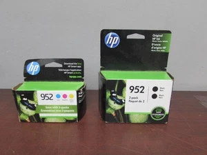 HP 952 INKJET 2PK BLACK WITH 952 INKJET TRI COLOR PK (32C) - Picture 1 of 7