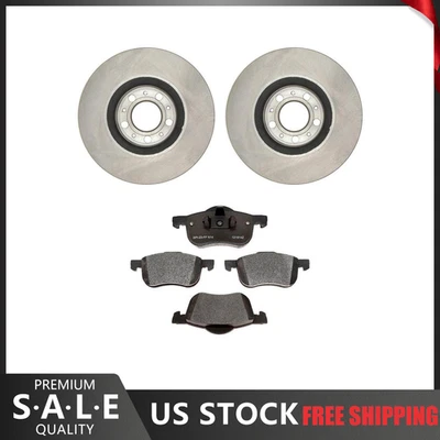Kit de rotores de freno delanteros + pastillas metálicas y herrajes para Volvo S80 1999-2006 Foto 1 de 4