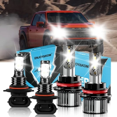 For Ford F-350 Super Duty 2001-2004 LED Headlight Bulb Hi/Low Beam Fog Light Kit - Image 1 of 4