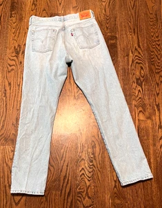 Levis 501 Jeans 150th Anniversary Womens 29 x 30 Light Wash Distressed - Picture 1 of 5