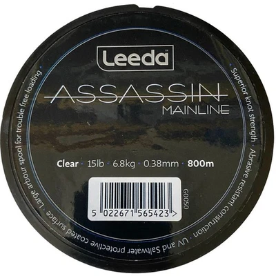 Leeda Assassin Mainline Clear 15lb 0.38mm 800m - Image 1 of 2