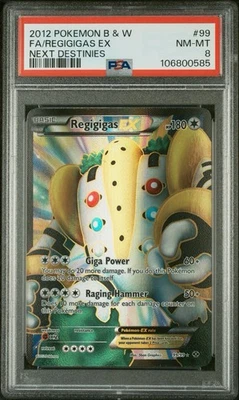 Regigigas EX (Full Art) 99/99 Pokémon Black & White Next Destinies PSA 8 NM - Image 1 of 3