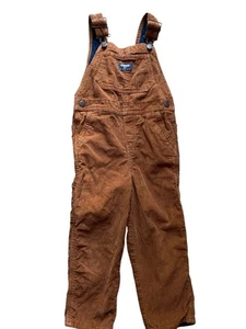 OshKosh Bgosh Toddler 5T Lined Corduroy Root Beer Country Cool Weather Overalls - Picture 1 of 8