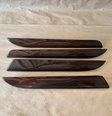 02-06 Cadillac Escalade Front Back Left Right Woodgrain Door Panel Trim Inserts - Image 1 of 4
