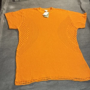 H&M Orange Knit Short Sleeve Top XL NWT - Picture 1 of 8