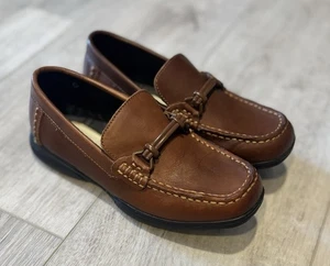 Mocasines Kenneth Cole New York de cuero marrón para niños talla 1 usados en excelente estado - Imagen 1 de 8