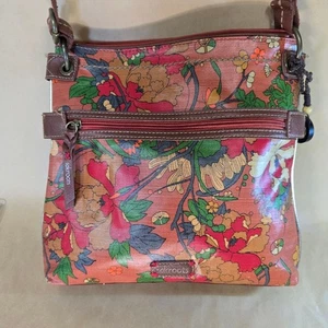 Sakroots Artist Circle Floral Crossbody Bag Orange, slight flaws - Picture 1 of 15
