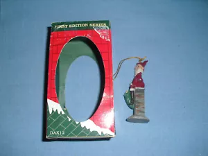 Jim Shore Americana Designs 1a Edizione Serie Camino Babbo Natale Ornamento DAX12 4" - Foto 1 di 2