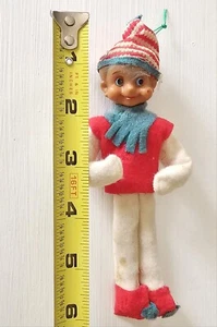 Vintage Pixie Elf Ornament Japan Felt - Picture 1 of 2