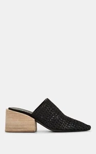 Scarpe MARSELL nere in pelle intrecciate Mule 39 tacco a scorrimento 8,5 nuove con scatola $848 - Foto 1 di 6