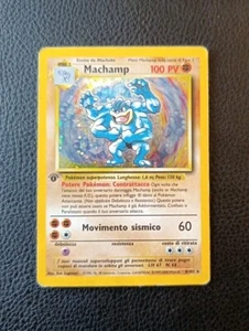 Carta Pokemon Machamp Rara HOLO Set Base 8/102 Anno 1999 Prima Edizione Ita - Foto 1 di 7