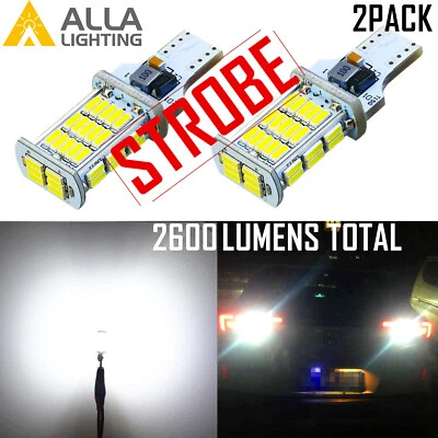 LED White 921 4-Strobe 4-Flashing Reverse Light Bulb for Blazer Safety Warning - Image 1 of 4