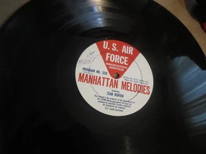 33RPM US Air Force Recruiting Stan Kenton /Romanis 15 min radio programs, E EX - Imagen 1 de 5