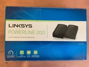 Linksys Powerline 200 1-Port Wired Network Expansion Kit PLEK 400-NP PLE400 - Picture 1 of 5