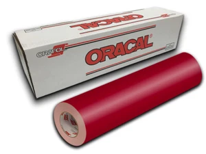 12" X 5yd - Dark Red Oracal 651 Craft & Hobby Cutting Vinyl Roll - Picture 1 of 65