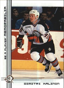 2000-01 BAP Memorabilia Buffalo Sabres Hockey Card #323 Dimitri Kalinin
