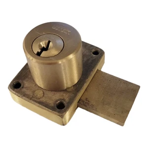 CCL 0764L Drawer Lock Satin Brass NOS KD Bolt Cabinet Locksmith - Picture 1 of 3