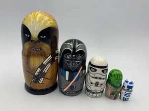 MADE IN UKRAINE! 7.1" Nesting Doll Movie Heroes Handmade Doll Hand Painted - Bild 1 von 5