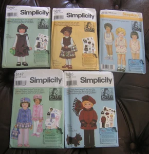 Lot of 5 Simplicity Patty Reed Designs Sewing Patterns Collection Child Sz. 3-6 - Picture 1 of 13
