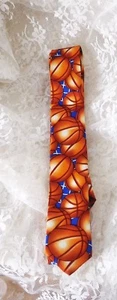 The American Necktie Company Men's Neck Tie Basketball Microfiber Handmade - Picture 1 of 5