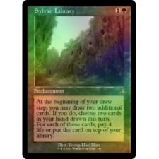 FOIL SYLVAN LIBRARY (RETRO FRAME) Dominaria Remastered Magic MTG MINT CARD