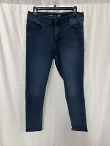 Old Navy High Rise Rockstar Super Skinny Jeans Blue Medium Dark Wash 12S or 12P - Picture 1 of 4