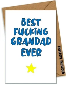 Funny Father's Day / Birthday Card Rude Dad Daddy Stepdad Grandad Uncle Joke /KL - Picture 1 of 1