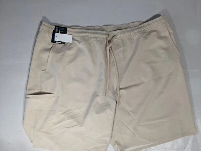NEW Size XXL Mens Roundtree & Yorke Performance Casual Shorts Flat 7"I Khaki — 第 1/4 张图片