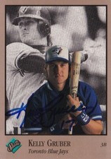 1992 Studio Baseball Card #255 Kelly Gruber Autograph Signed Toronto Blue Jays