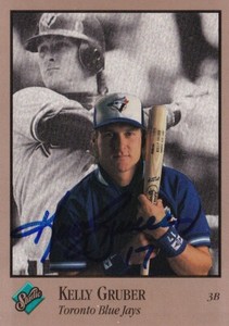 1992 Studio Baseball Card #255 Kelly Gruber Autograph Signed Toronto Blue Jays
