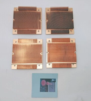 Paquete de 4: Disipadores de calor de cobre CPU de 1U de bajo perfil para enfriador Intel LGA 775 Socket T Foto 1 de 4