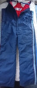 Vintage Men's Snowpant Bibs XL Blue Red Polaris - Picture 1 of 4