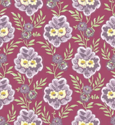 Tela de edredón rosa/púrpura para ramo de circa 1825 - cuarto de grasa Foto 1 de 3